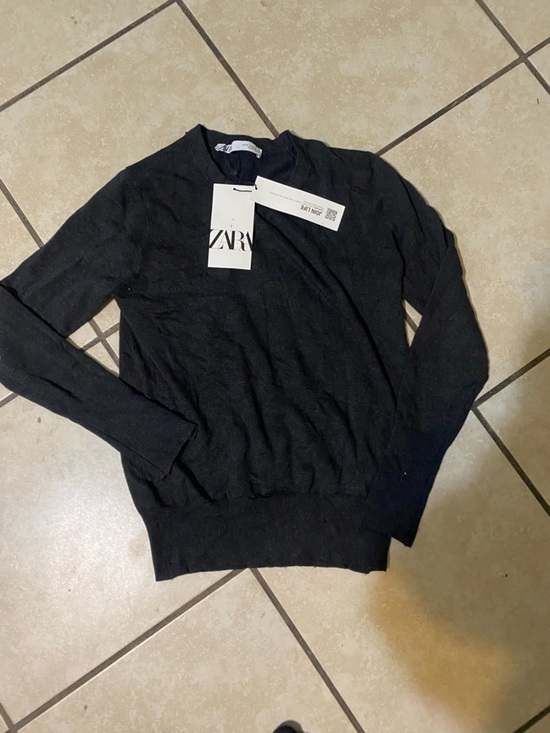 Zara Tops - ZARA Black Men's Crewneck Knit Sweater